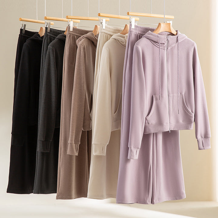 Women's wide lounge pants with elastic waistband and side pockets Mune Fashion