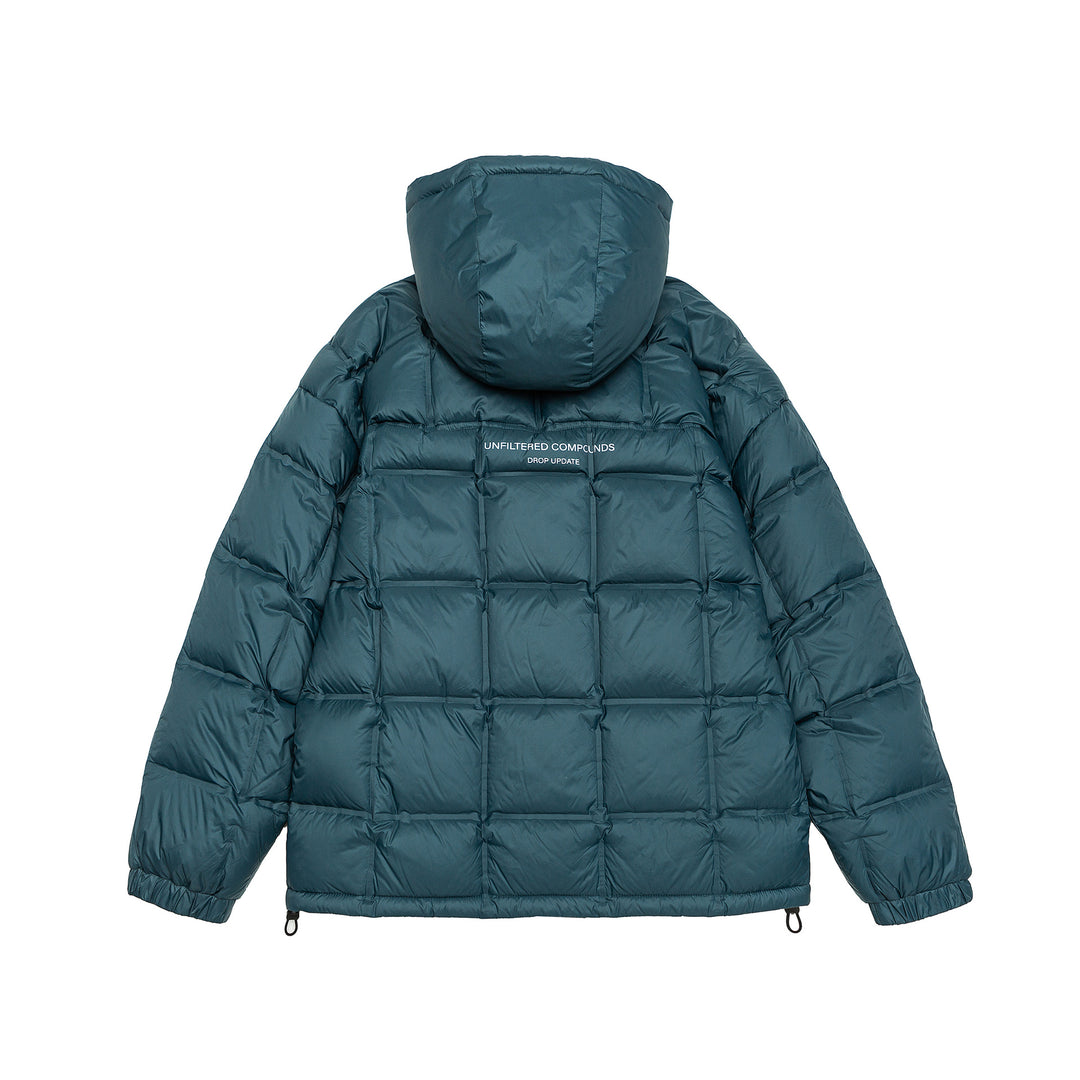 Unisex Oversized Padded Jacket with Hood, Down Look and Drawstring Mune Fashion
