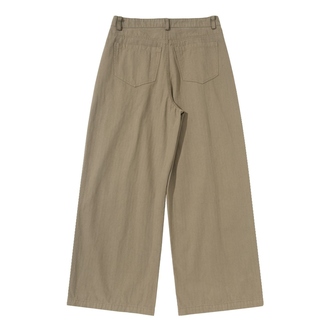 Women Wide Pleated Culotte Pants with High Waist and Deep Side Pockets Mune Fashion