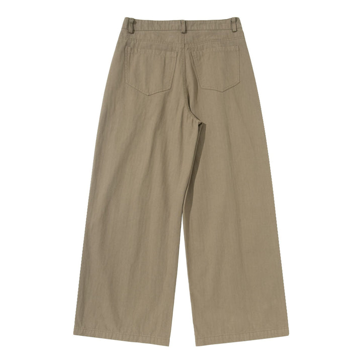 Women Wide Pleated Culotte Pants with High Waist and Deep Side Pockets Mune Fashion