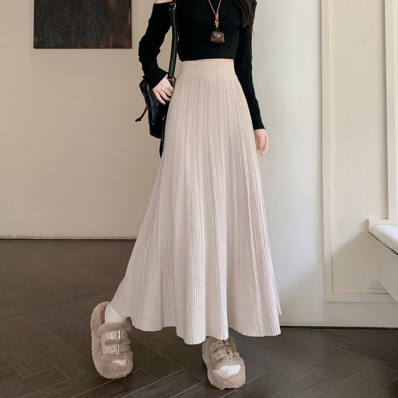 Ladies Elegant, pleated Maxi Skirt Mune Fashion 1787632207