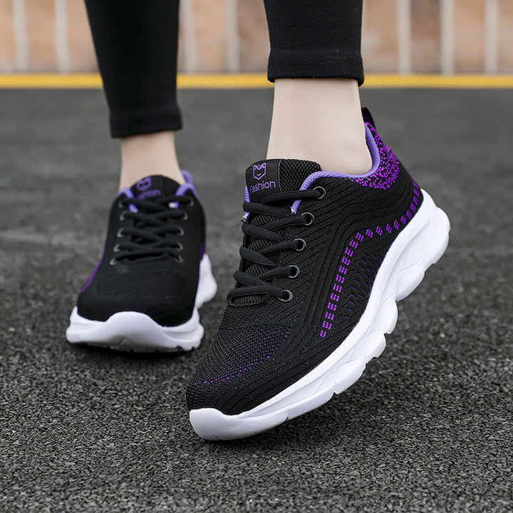 Women's nan ultra-light comfort walking sneakers for everyday and leisure with seamless knitted upper material, responsive air cushion midsole, and padded heel collar Mune Fashion