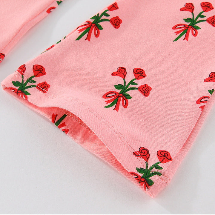 Girl Leggings with Floral Appliqués Mune Fashion