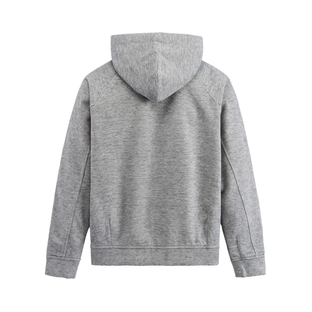 Unisex Short Cut Boxy Hoodie Jacket made of Sweat with Snap Placket and Side Pockets Mune Fashion
