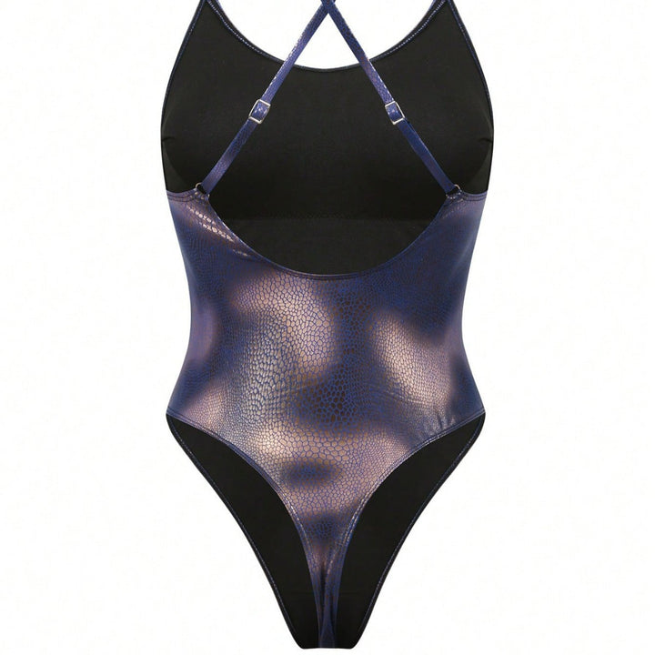 Women's swimsuit with animal print and adjustable straps Mune Fashion