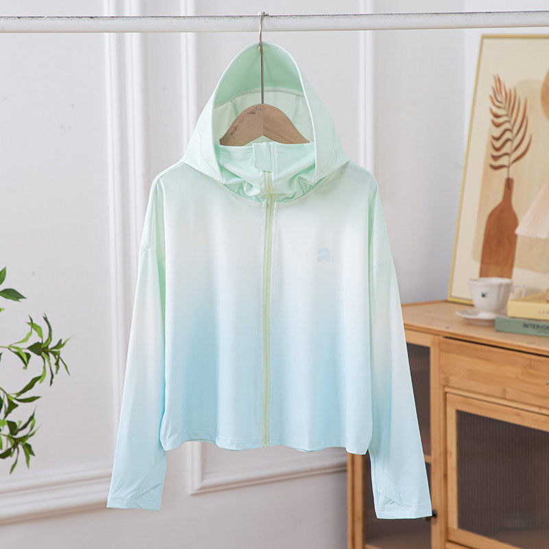Women's lightweight hoodie jacket with UV protection, quick-drying sports jacket with zipper Mune Fashion