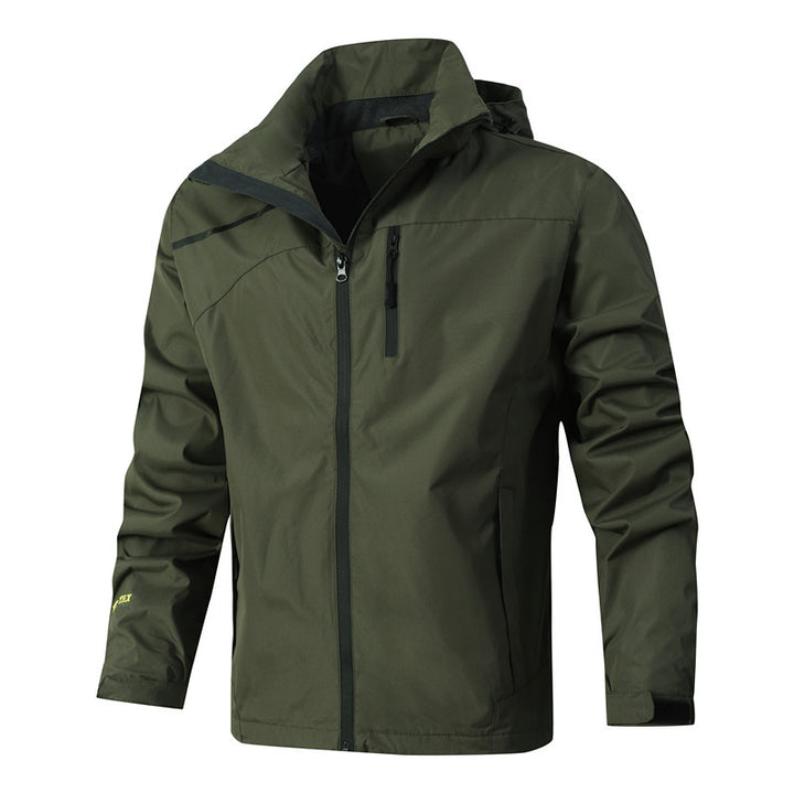 Men's Breathable Waterproof Softshell Jacket with Seam-Sealed Membrane and Packable Hood Mune Fashion