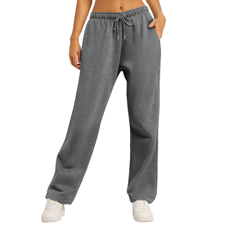 Ladies nan extra-soft Relax pants with high comfort waistband drawstring and straight leg Mune Fashion