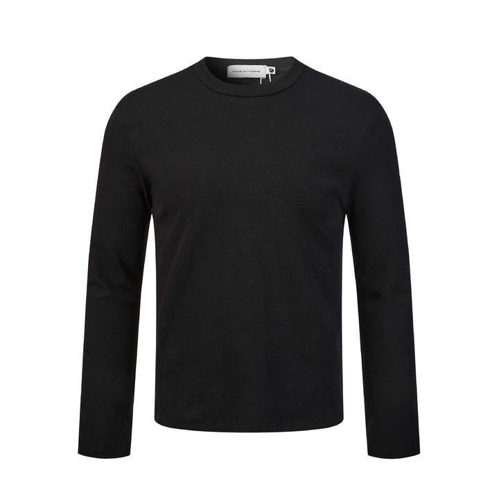 Unisex Fine Long Sleeve Basic Shirt with Round Neck and Slim Fit Mune Fashion