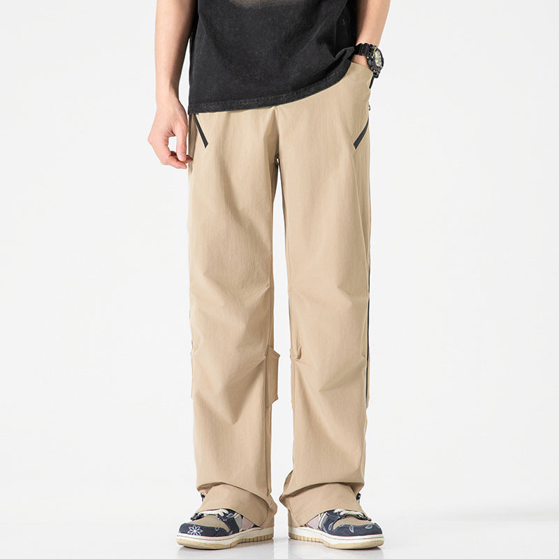 Men's Multifunctional Tech Cargo Pants with Side Zippers, Elastic Waistband and Tactical Flap Pockets Mune Fashion
