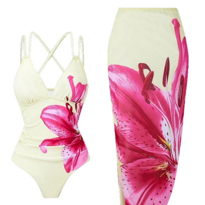 Women's swimsuit with elegant floral print Mune Fashion