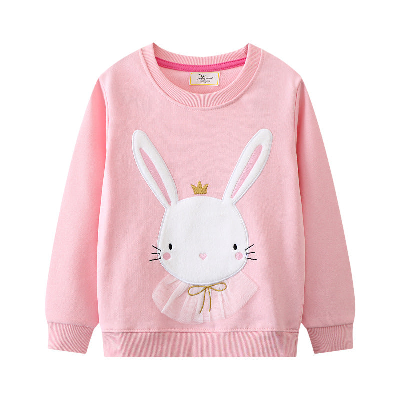 Girl's sweatshirt with cute rabbit motif Mune Fashion