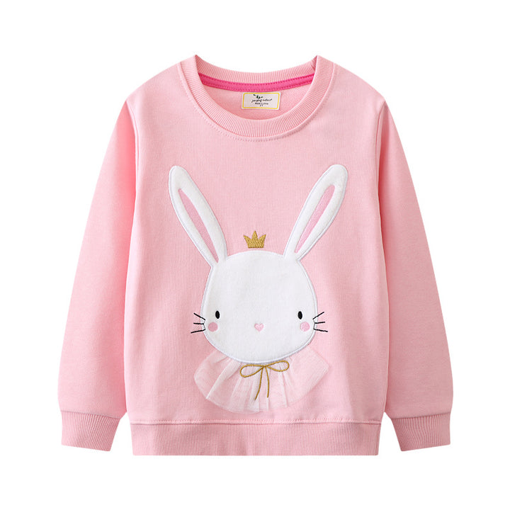 Girl's sweatshirt with cute rabbit motif Mune Fashion