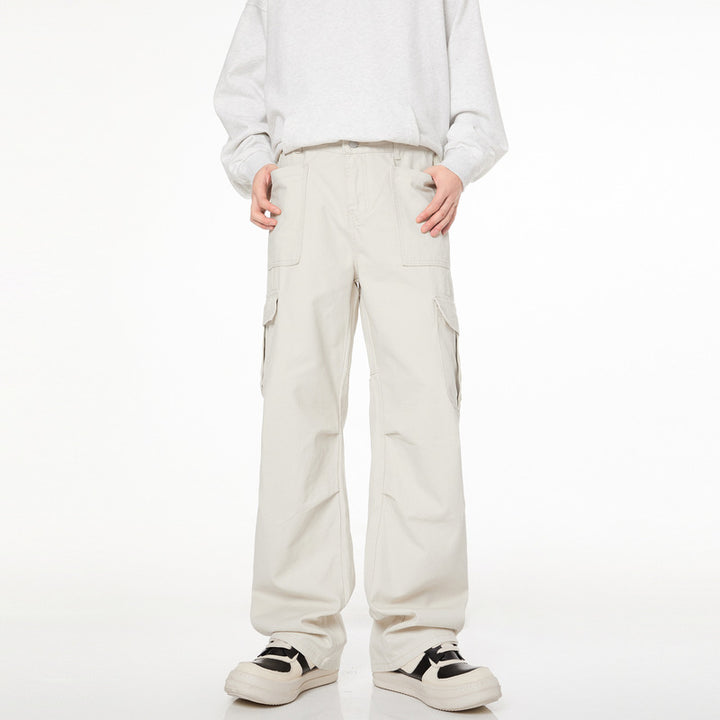 Men's Utility Cargo Pants in wide Palazzo cut with drop crotch and drawstring hem Mune Fashion