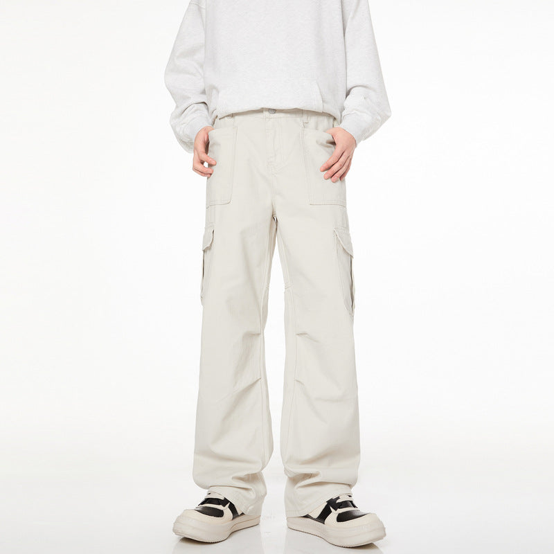 Men's Utility Cargo Pants in wide Palazzo cut with drop crotch and drawstring hem Mune Fashion