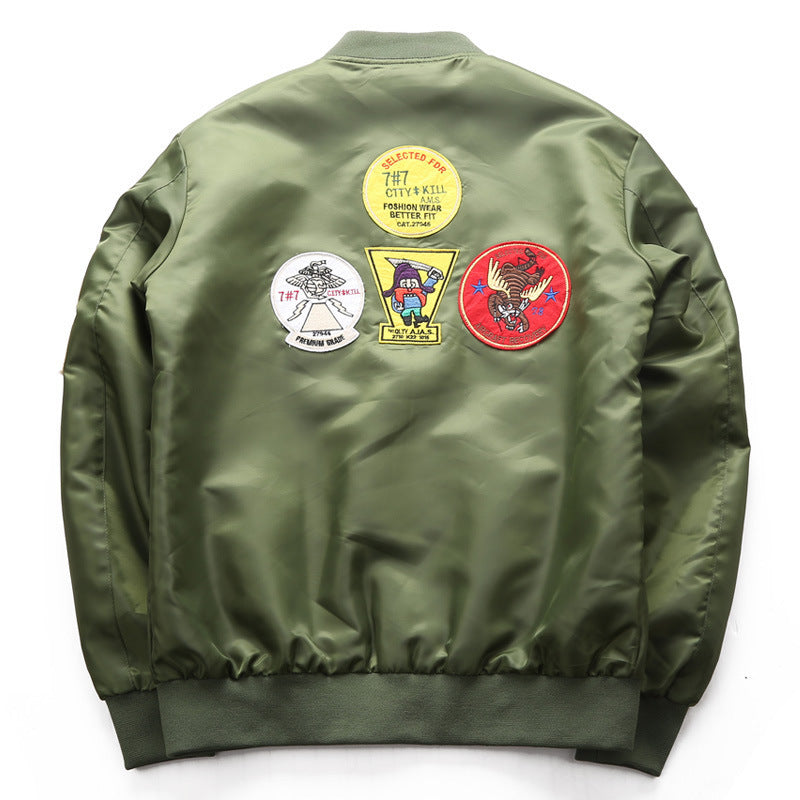 Men's bomber jacket with practical patches Mune Fashion
