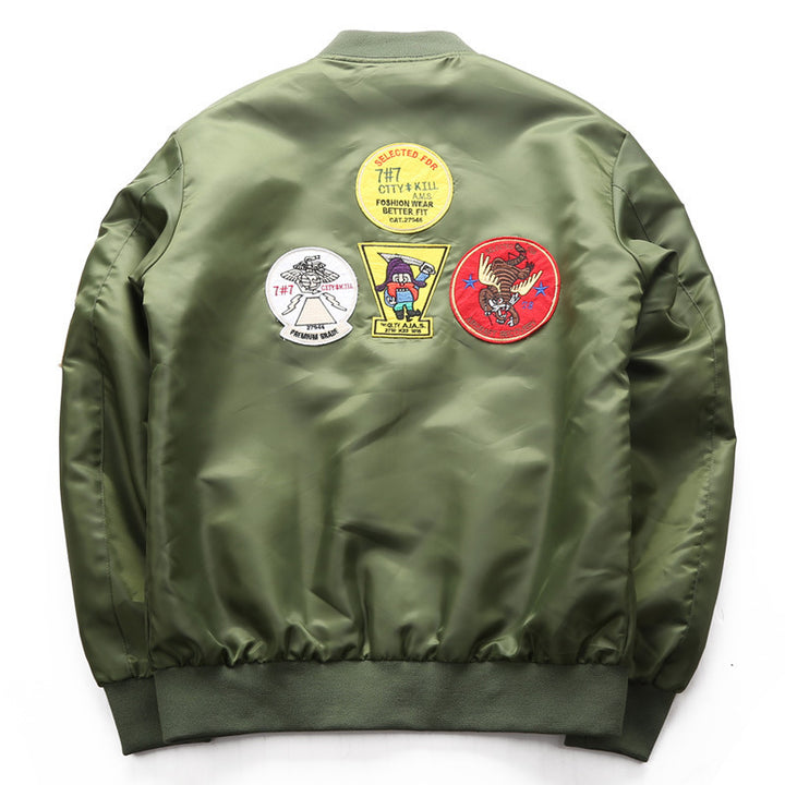 Men's bomber jacket with practical patches Mune Fashion
