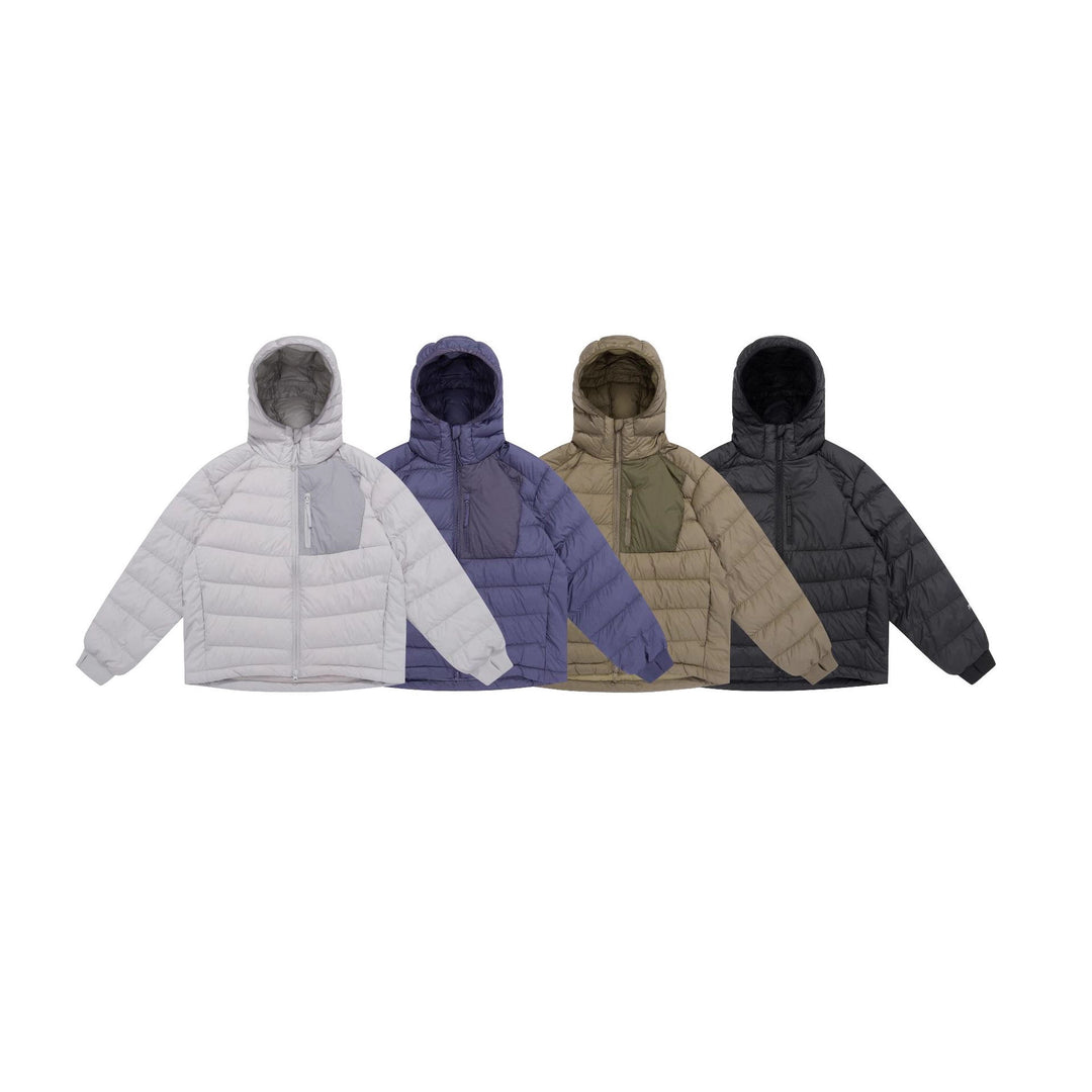 Men's lightly padded hooded jacket in boxy cut with technical inserts Mune Fashion
