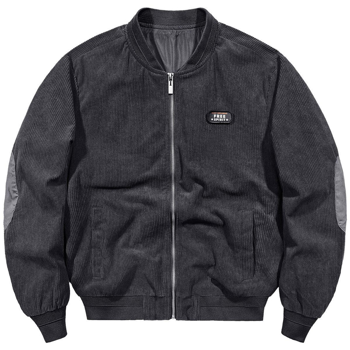Men's cord jacket in bomber style made of fine corduroy with stand-up collar Mune Fashion