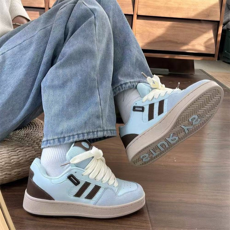 Ladies Sporty Lifestyle Sneakers with Fashionable Retro Design Mune Fashion