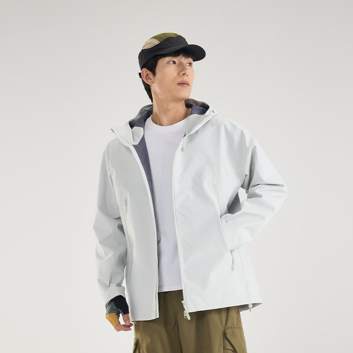 Men's Waterproof Softshell Outdoor Jacket with Adjustable Hood and Breathable Membrane Mune Fashion