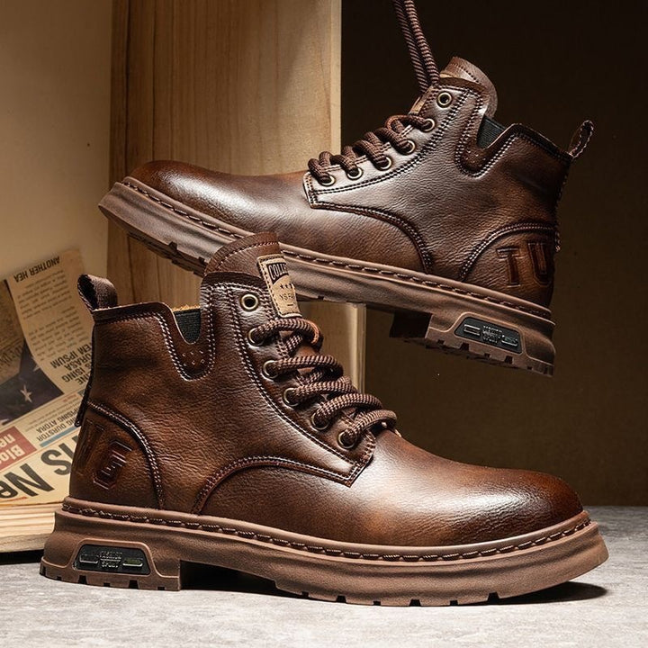 Men's Robust Leather Boots Mune Fashion