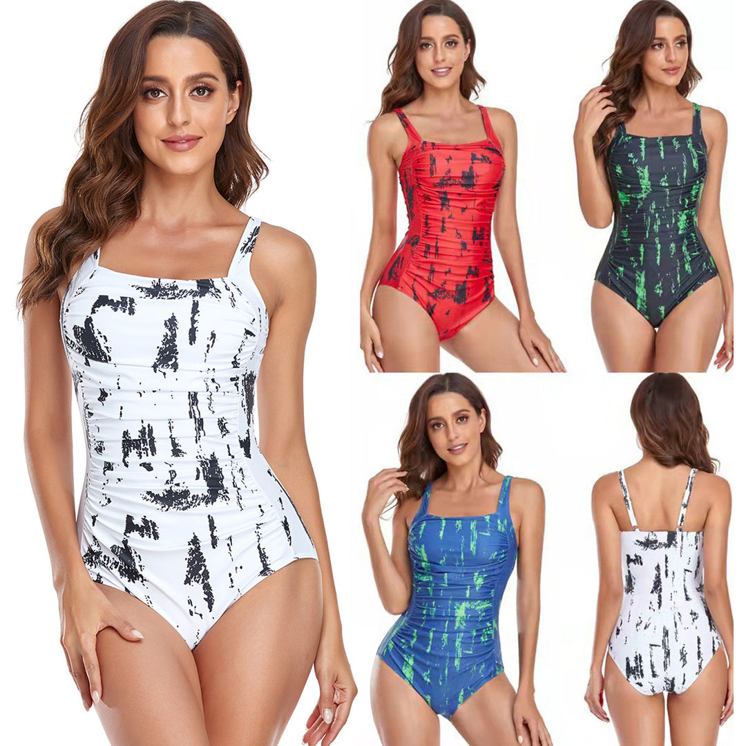 Women’s Sporty One-Piece Swimsuit with Fashionable Ruffle Details Mune Fashion