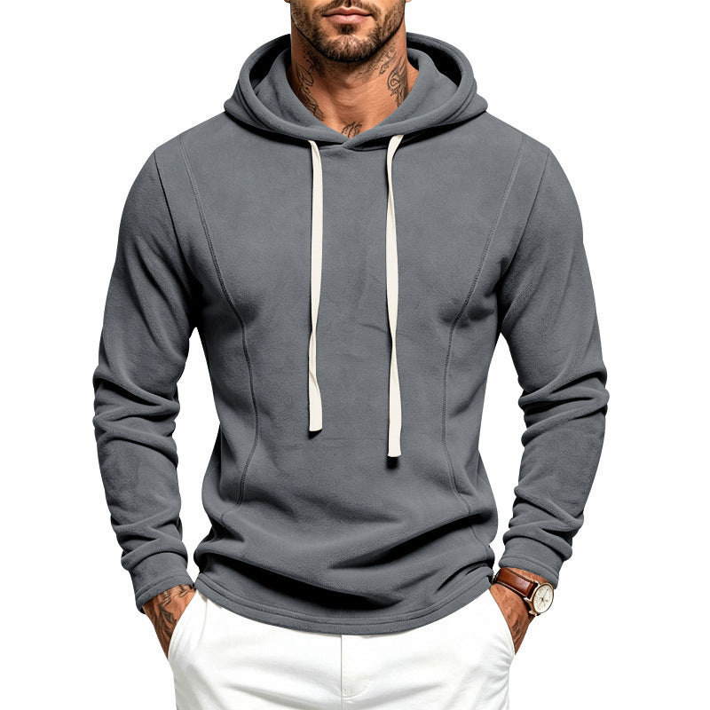 Men's fleece hoodie with hood and adjustable hem Mune Fashion