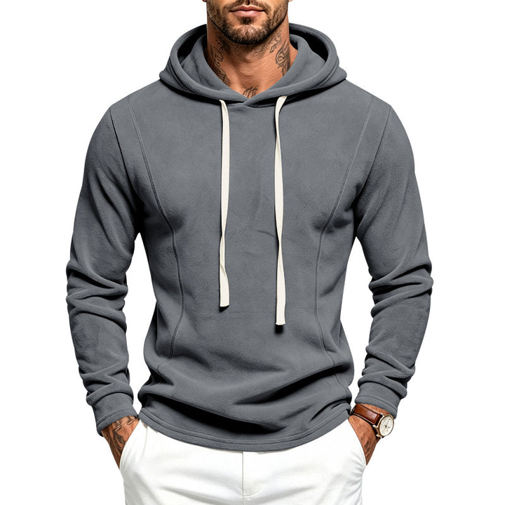 Men's fleece hoodie with hood and adjustable hem Mune Fashion