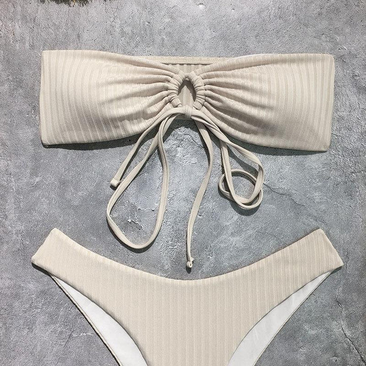 Ladies Bandeau Bikini with Wrap Skirt Mune Fashion