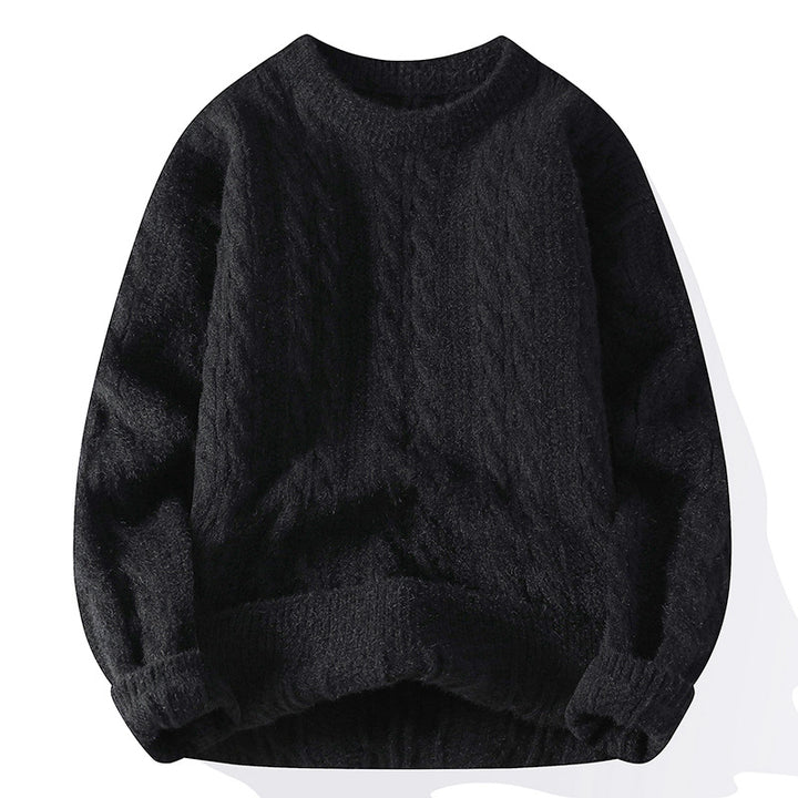 Women's Chunky Knit Sweater with Cable Pattern Mune Fashion 1787964764