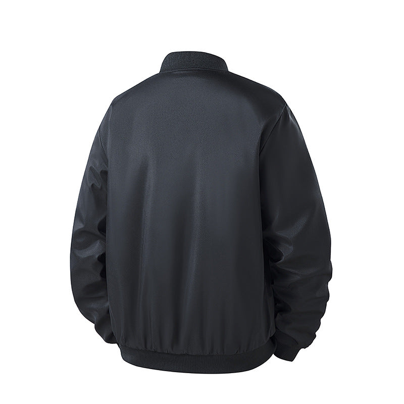 Men's transitional bomber jacket with windproof shell, ribbed hem, and concealed zipper Mune Fashion