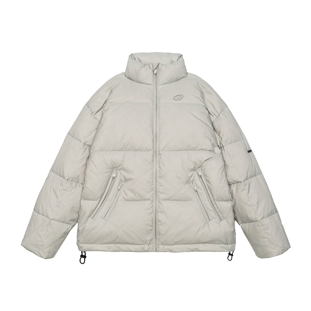 Men's Padded Short Parka with High Stand Collar, Zipper Pockets and Drawstring Mune Fashion