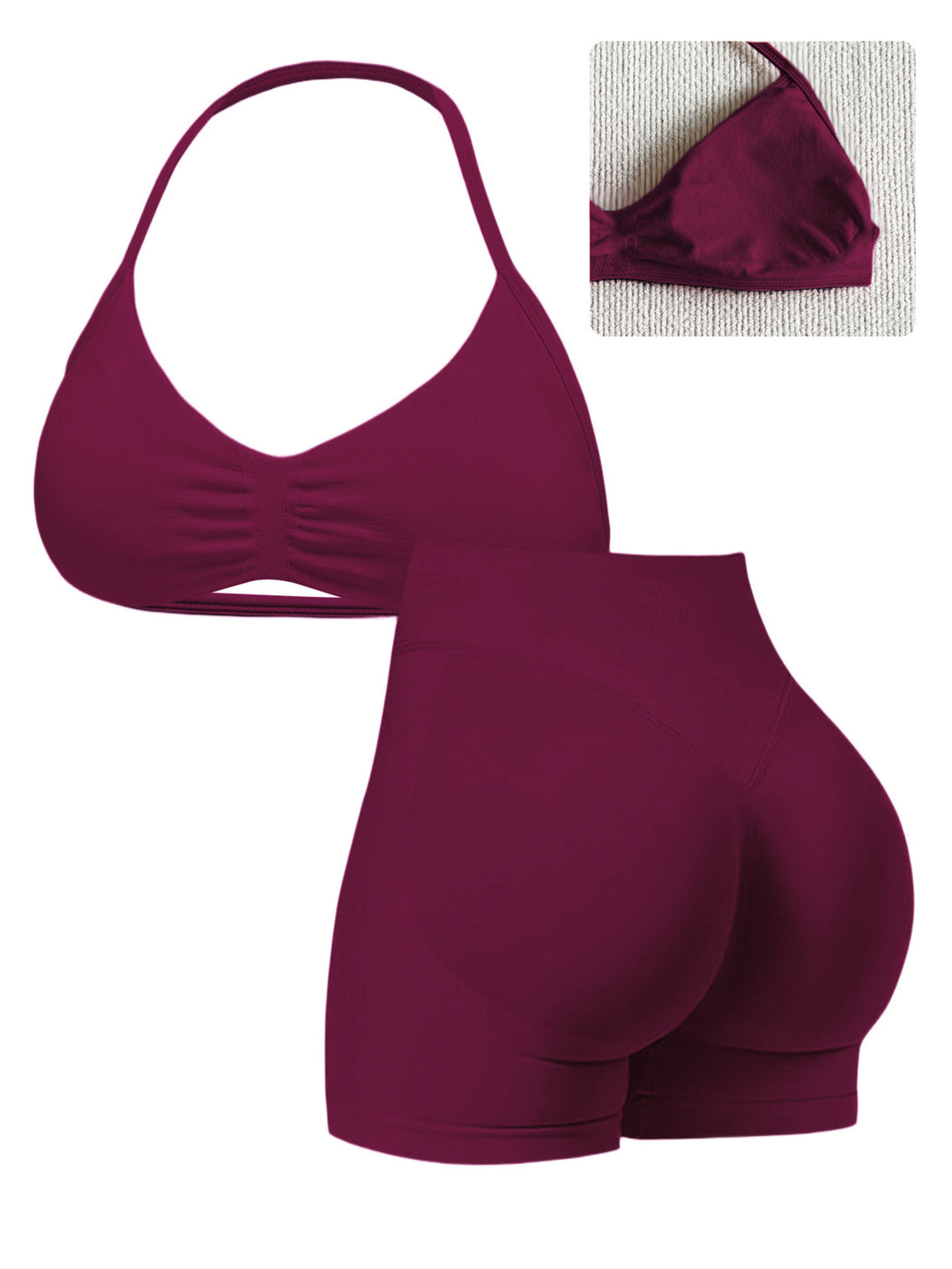 Women's Sporty Bikini with Padded Top and High Waist Mune Fashion