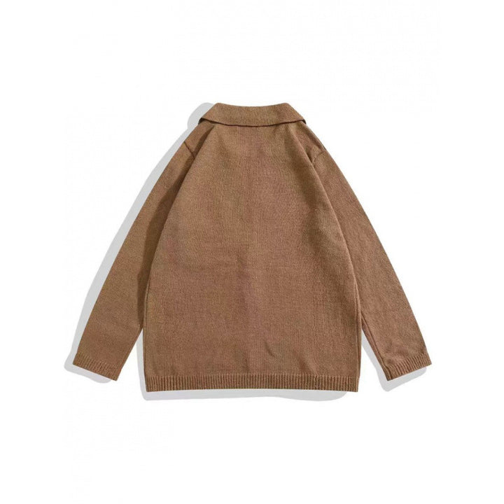 Men's Relaxed Shirt Jacket-Cardigan made of fine knit with lapel collar and patch breast pocket Mune Fashion