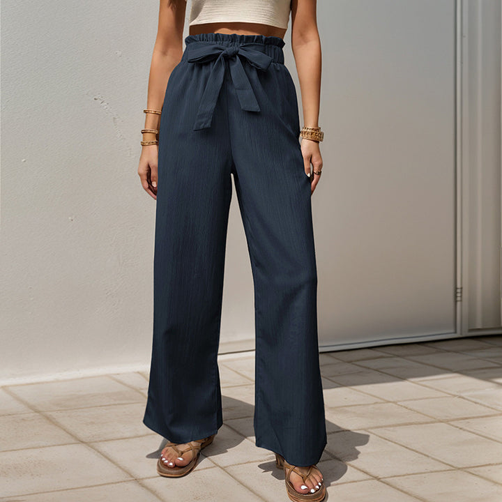 Women Wide Pants with Belt Mune Fashion