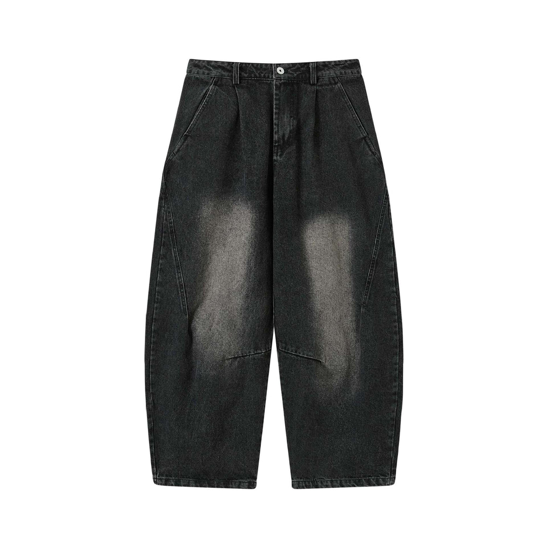 Women's High-Waisted Loose-Fit Utility Denim Culotte with Quilted Pocket Inserts Mune Fashion