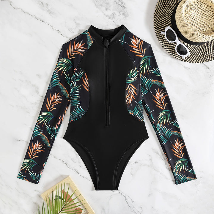 Women's Long Sleeve Neoprene Swimsuit Mune Fashion