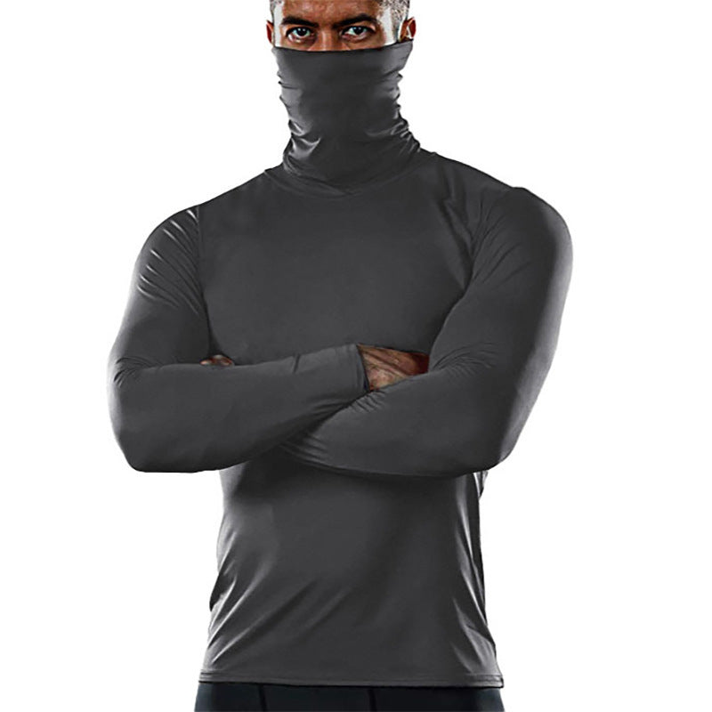 Men's Functional Shirt with High Collar and Innovative Moisture Management Mune