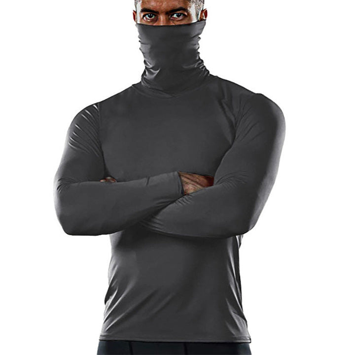 Men's Functional Shirt with High Collar and Innovative Moisture Management Mune