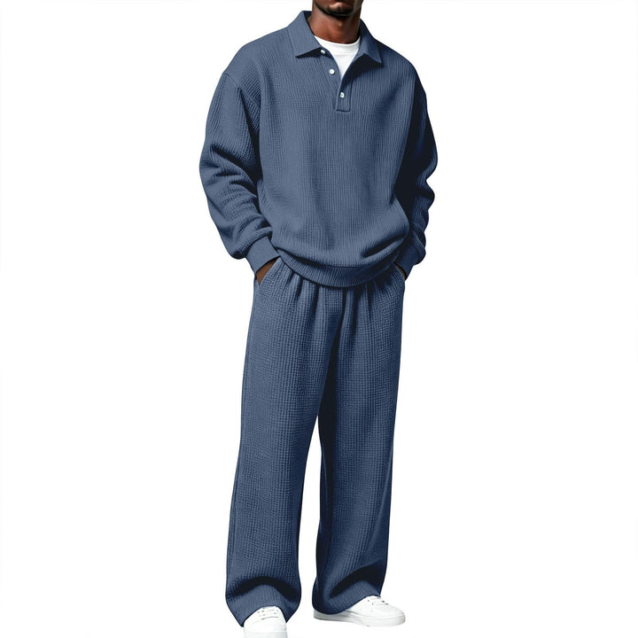 Men's Comfortable Leisure Suit with Collar Mune Fashion