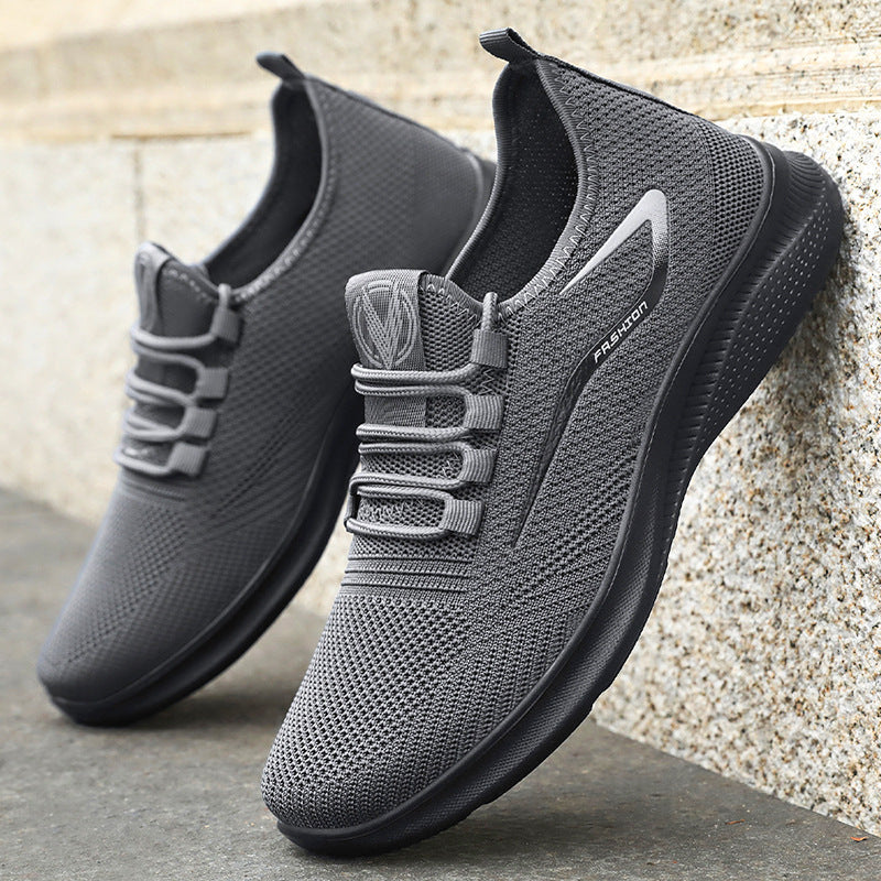 Men's breathable knit sneakers with sock-like shaft and flexible comfort sole Mune Fashion
