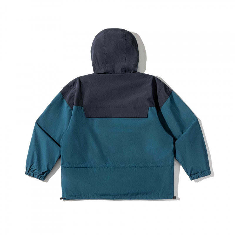 Unisex Loose-Fitting Utility Field Jacket with Hood, Drawstring and Flap Pockets Mune Fashion