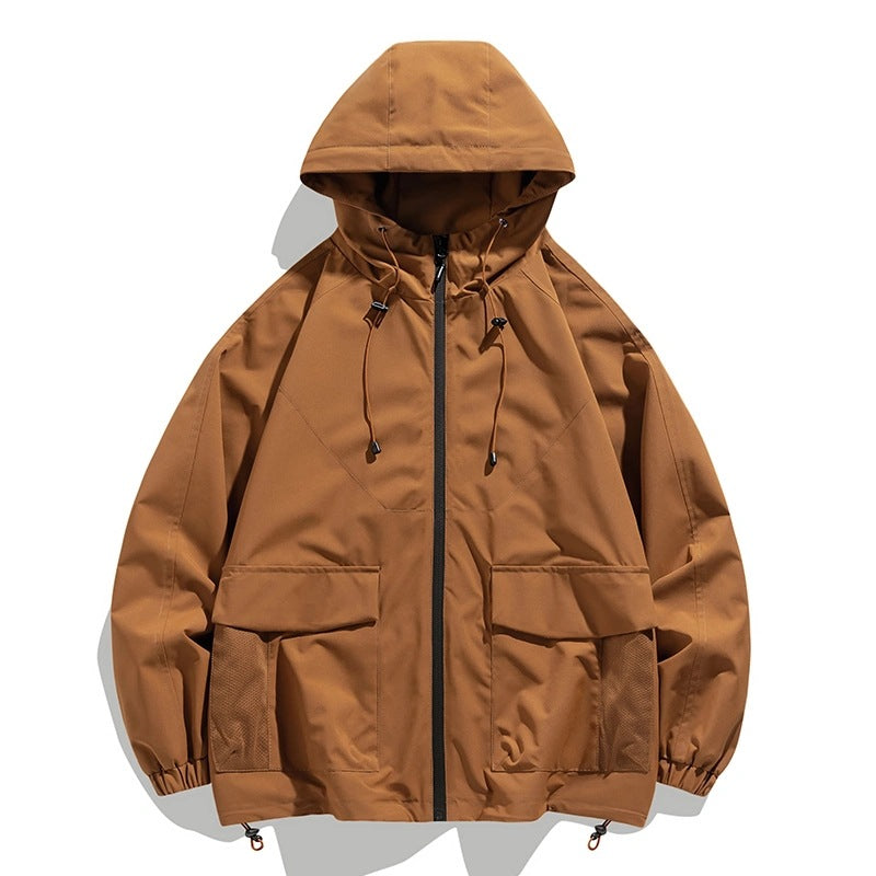 Men's Oversize Utility Softshell Jacket with Hood, Patches & Adjustable Hem Mune Fashion