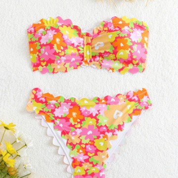 Women's Bikini Set with Floral Pattern Mune Fashion
