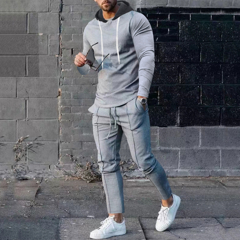 Men's two-piece hoodie lounge set with slim fit hoodie and tapered joggers Mune Fashion