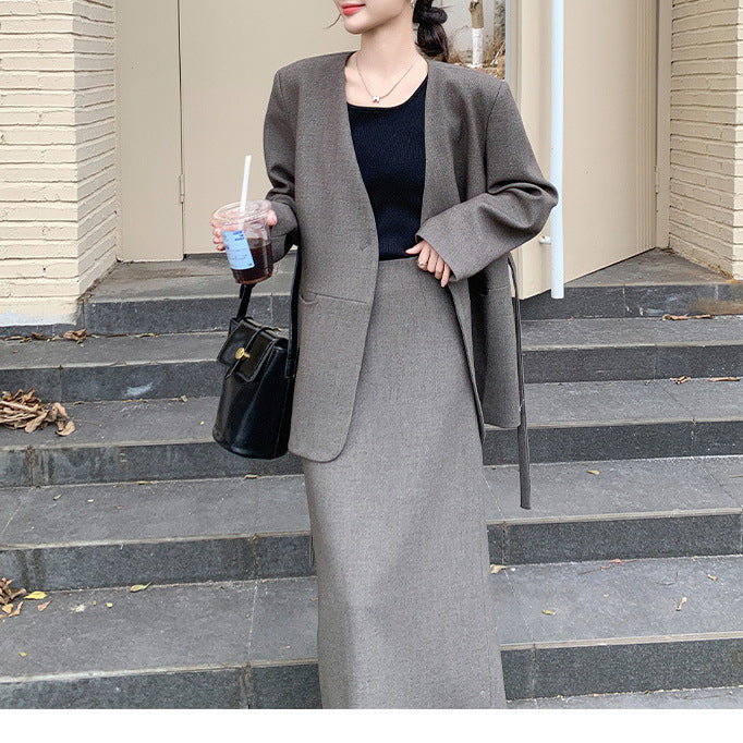 Women Elegant Oversized Blazer with Pockets Mune Fashion