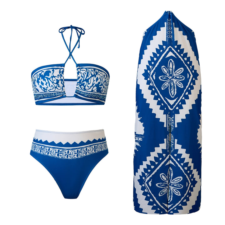 Women's bikini set with bandeau top and matching pareo Mune Fashion