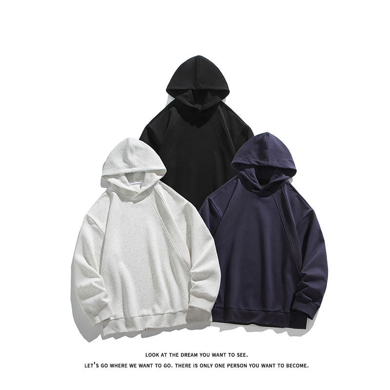 Men's Oversize Hoodie with Raglan Seams and Minimalist Streetwear Design Mune Fashion