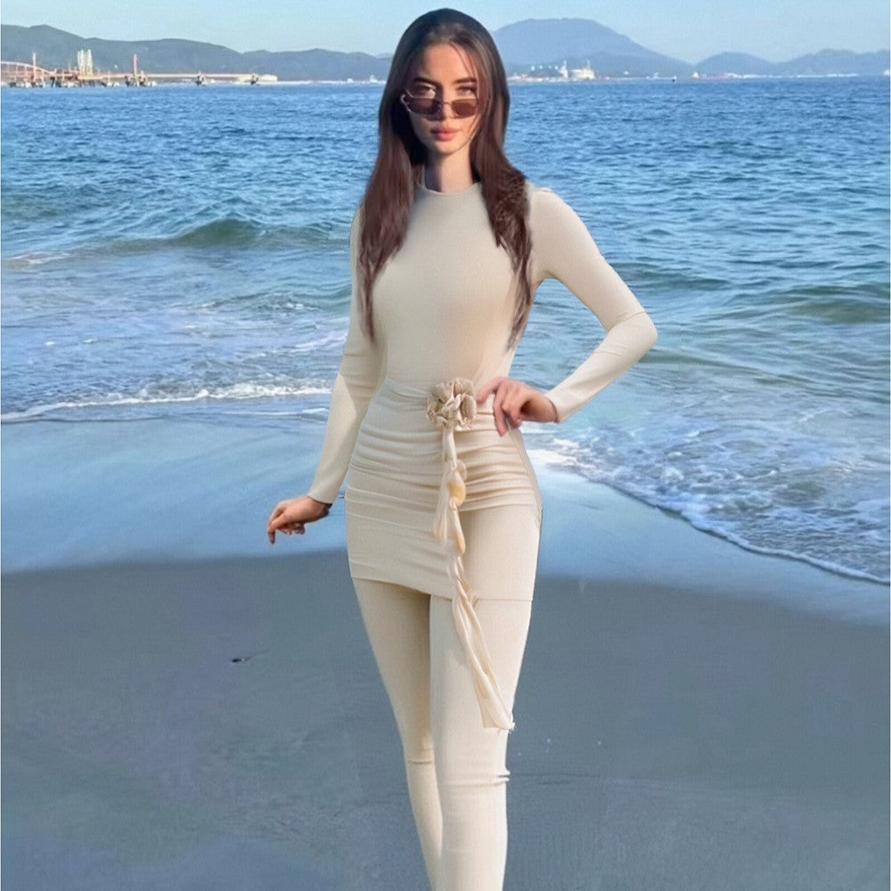 Women's elegant sports swimsuit with figure-shaping details Mune Fashion